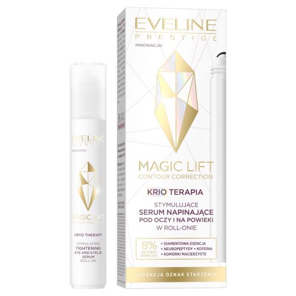 Eveline cosmetics magic lift stymulujące serum napinające pod oczy i na powieki w roll-onie 15ml