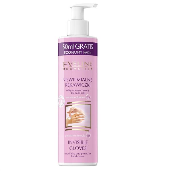 Eveline cosmetics niewidzialne rękawiczki odżywczo-ochronny krem do rąk 245ml