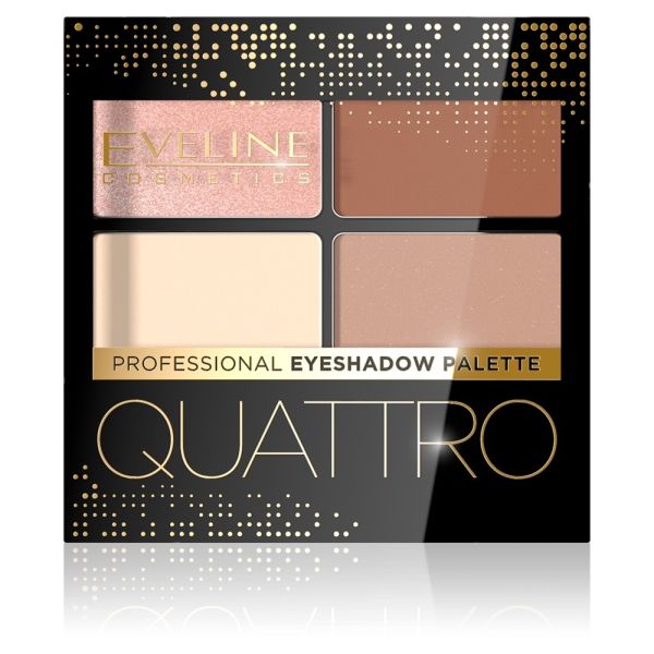 Eveline cosmetics quattro professional eyeshadow palette paletka cieni do powiek 05 3.2g