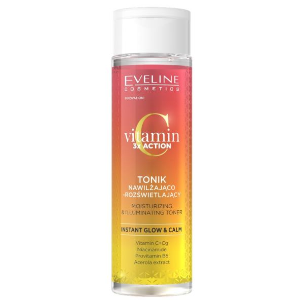 Eveline cosmetics vitamin c 3x action nawilżająco-rozświetlający tonik 200ml