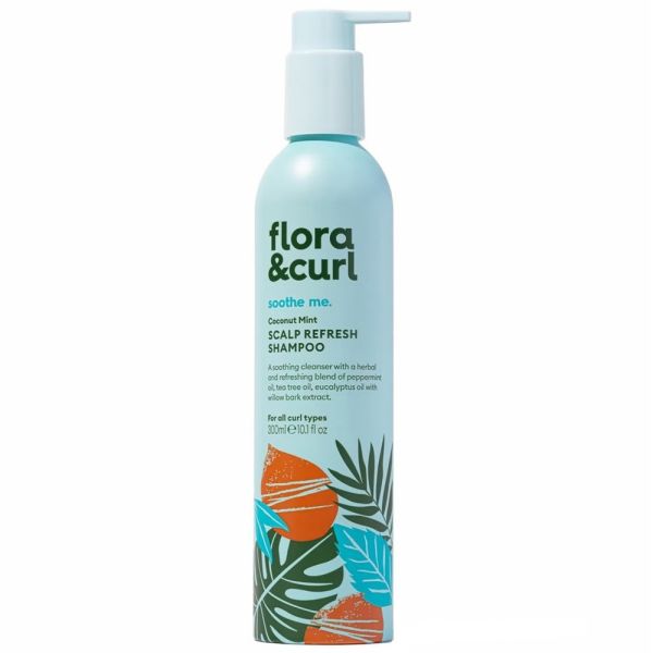 Flora & curl coconut mint scalp refresh shampoo odświeżający szampon do włosów kręconych 300ml