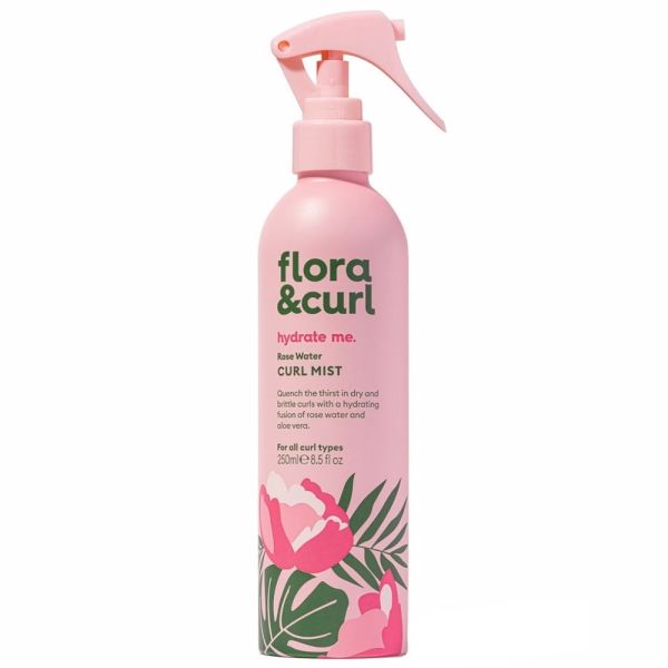 Flora & curl rose water curl mist nawilżająca mgiełka do włosów kręconych 250ml