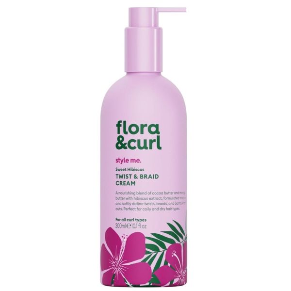 Flora & curl sweet hibiscus twist & braid cream krem definiujący loki 300ml