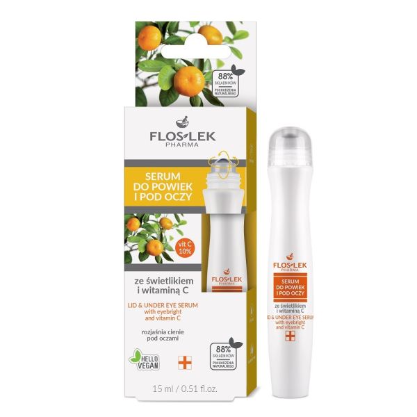 Floslek serum do powiek i pod oczy ze świetlikiem i witaminą c 15ml