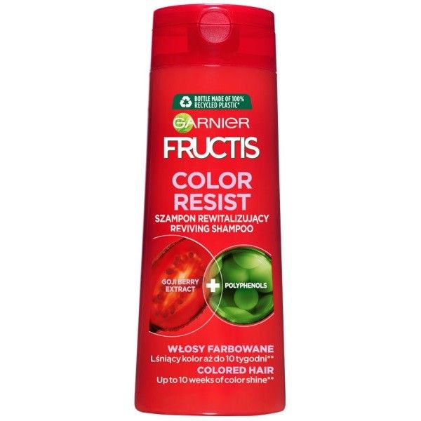 Garnier fructis color resist szampon ochronny i nadający blask do włosów farbowanych 400ml