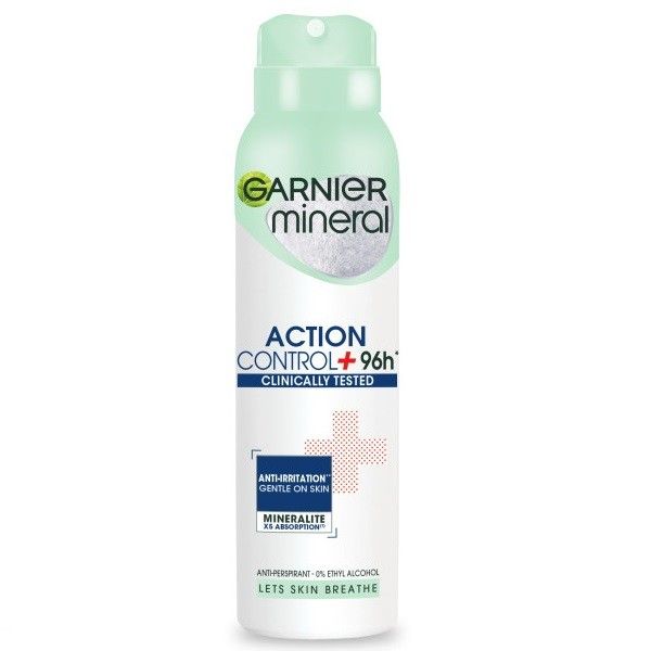 Garnier mineral action control+ clinically tested antyperspirant spray 150ml