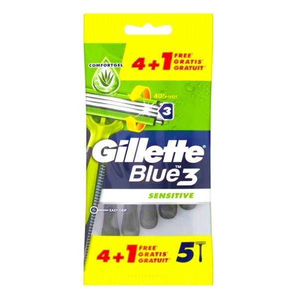 Gillette blue3 sensitive jednorazowe maszynki do golenia 5szt