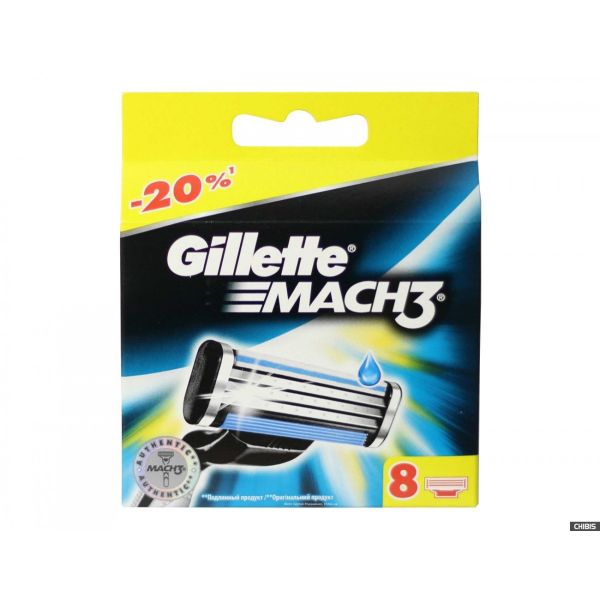 Gillette mach 3 wymienne ostrza do maszynki do golenia 8 sztuki