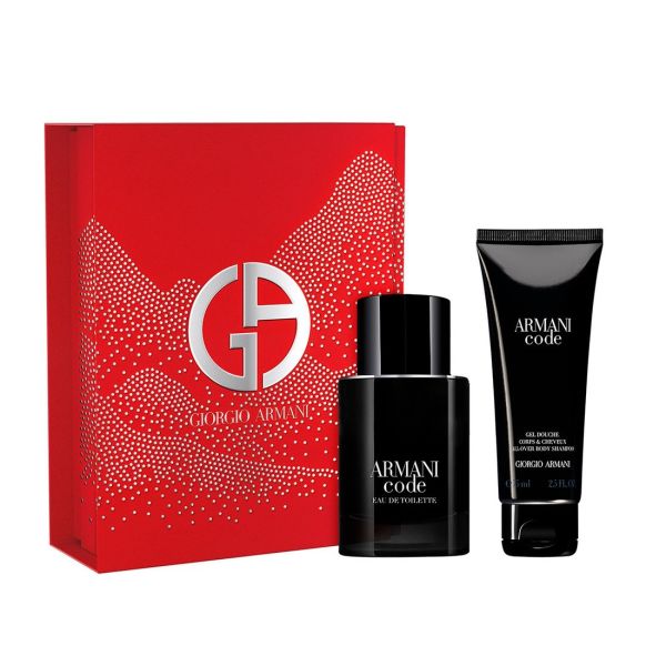 Giorgio armani armani code pour homme zestaw woda toaletowa spray 50ml + żel pod prysznic 75ml