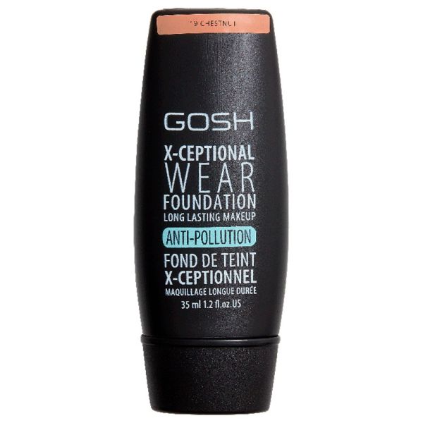 Gosh x-ceptional wear foundation long lasting makeup długotrwały podkład do twarzy 19 chestnut 30ml