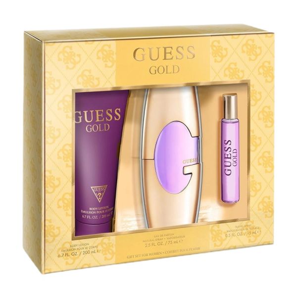 Guess gold woman zestaw woda perfumowana spray 75ml + woda perfumowana spray 15ml + balsam do ciała 200ml