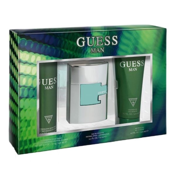 Guess man zestaw woda toaletowa spray 75ml + żel pod prysznic 200ml + dezodorant spray 226ml