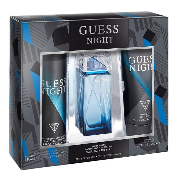 Guess night men zestaw woda toaletowa spray 100ml + żel pod prysznic 200ml + dezodorant spray 226ml