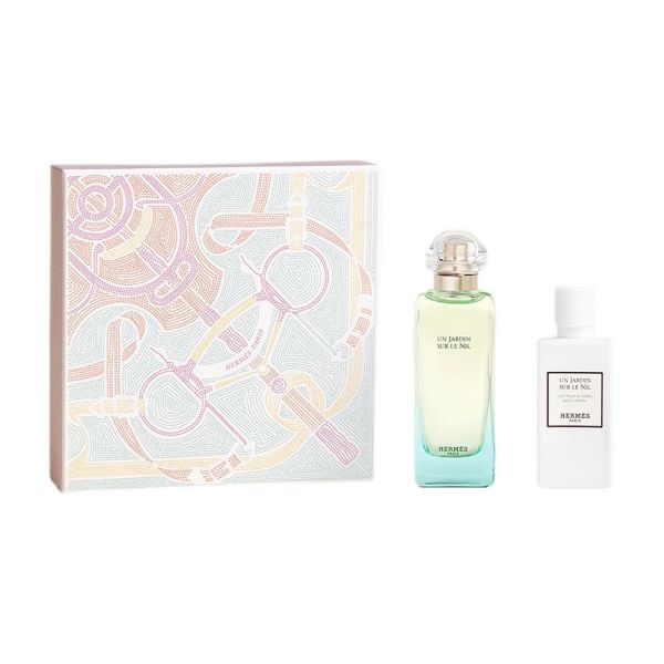 Hermes un jardin sur le nil zestaw woda toaletowa spray 100ml + balsam do ciała 80ml