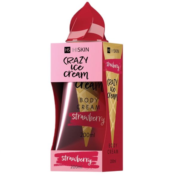 Hiskin crazy ice cream krem do ciała truskawka 200ml