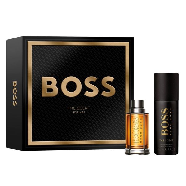 Hugo boss boss the scent for man zestaw woda toaletowa spray 50ml + dezodorant spray 150ml