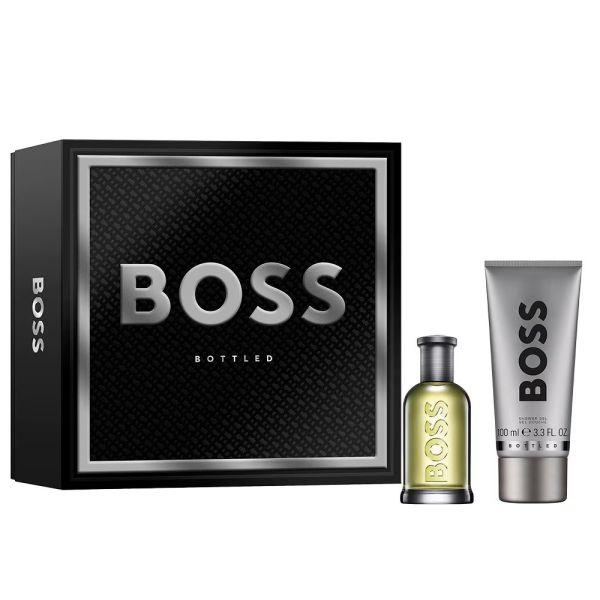 Hugo boss bottled zestaw woda toaletowa spray 50ml + żel pod prysznic 100ml