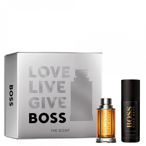 Hugo boss the scent for man zestaw woda toaletowa spray 50ml + dezodorant w sprayu 150ml