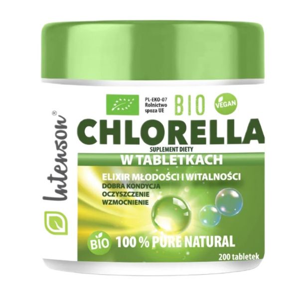 Intenson bio chlorella suplement diety 200 tabletek