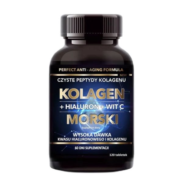 Intenson kolagen morski better hair + witamina c + kwas hialuronowy suplement diety 120 tabletek