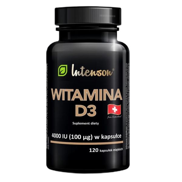 Intenson witamina d3 4000 iu suplement diety 120 kapsułek