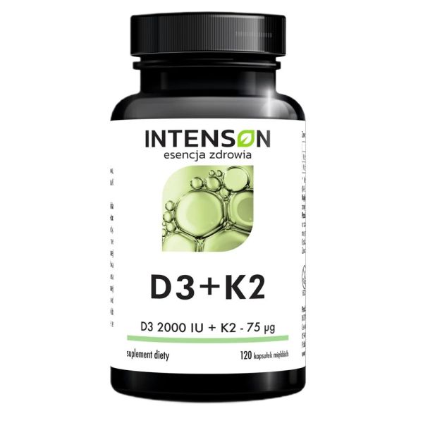 Intenson witamina d3 + k2 suplement diety 120 kapsułek