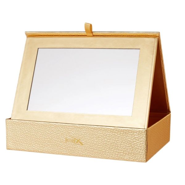 Jessup makeup organizer box szkatułka z lusterkiem gold