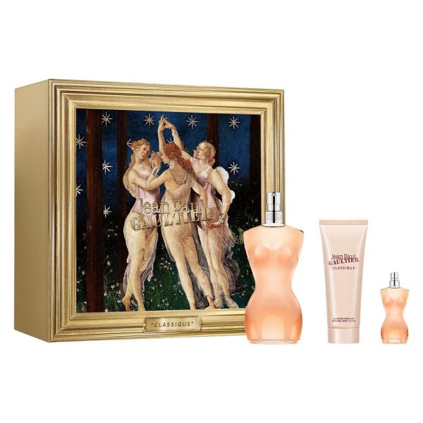 Jean paul gaultier classique zestaw woda toaletowa spray 100ml + balsam do ciała 75ml + woda toaletowa spray 6ml