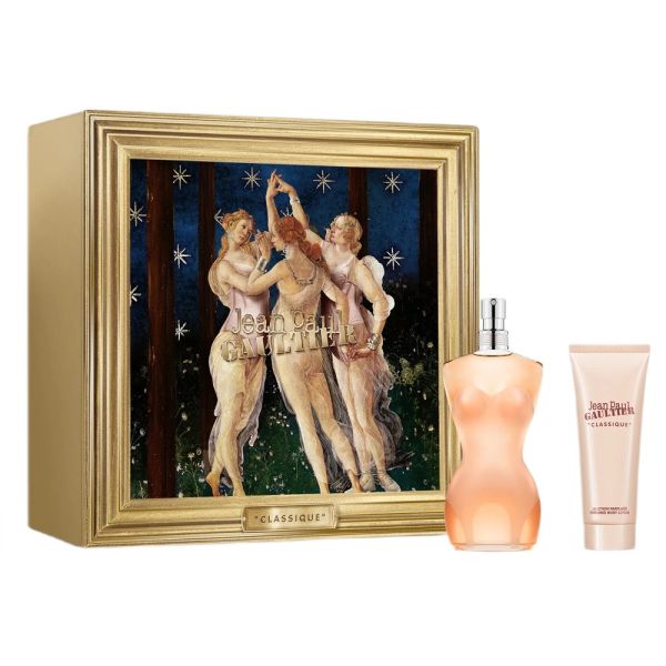 Jean paul gaultier classique zestaw woda toaletowa spray 100ml + balsam do ciała 75ml