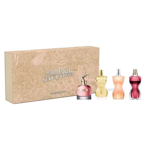 Jean paul gaultier woman miniatures zestaw la belle woda perfumowana 6ml + scandal woda perfumowana 6ml + divine woda perfumowana 6ml + classique woda