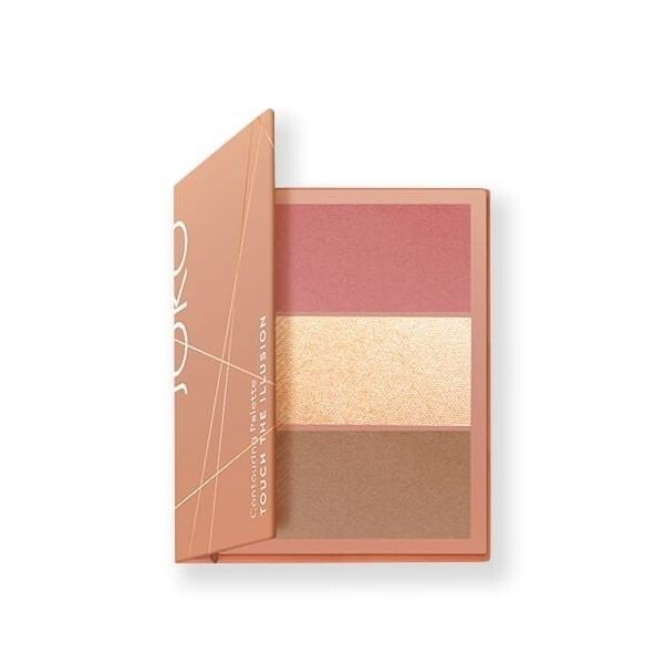 Joko touch the illusion contouring palette paletka do konturowania twarzy 3w1 03 peach 3x3.5g