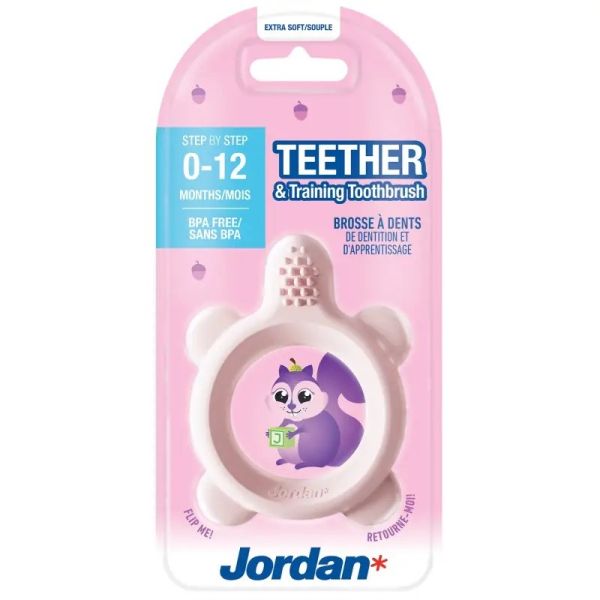 Jordan teether & training toothbrush gryzak i szczoteczka treningowa 0-12m