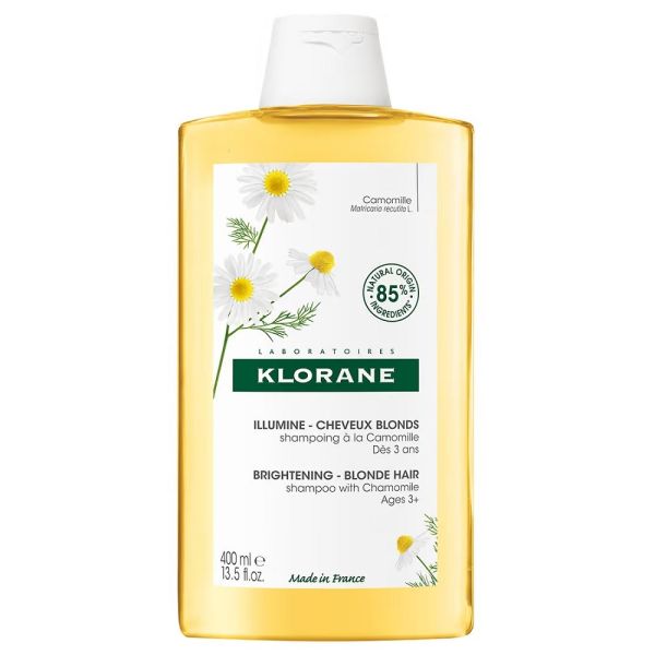 Klorane brightening shampoo rumiankowy szampon ożywiający kolor do włosów blond 400ml