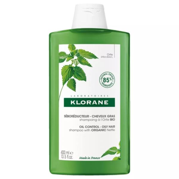 Klorane oil control shampoo szampon do włosów przetłuszczających się z organiczną pokrzywą 400ml