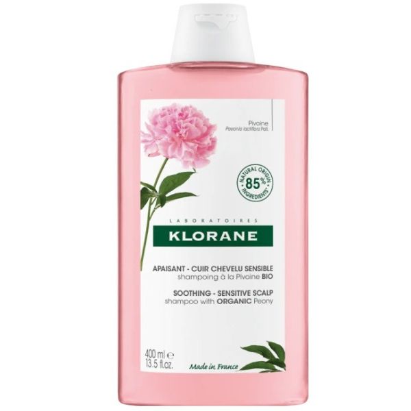 Klorane soothing shampoo szampon z organiczną piwonią 400ml