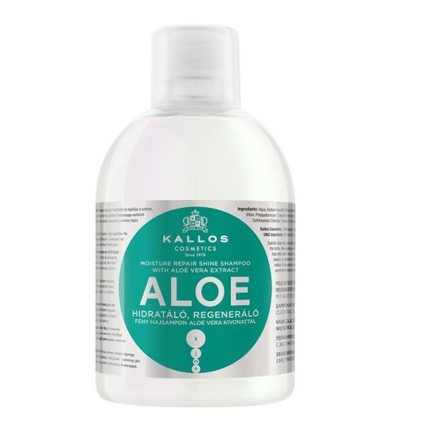 Kallos kjmn aloe moisture repair shine shampoo regenerująco-nawilżający szampon do włosów 1000ml