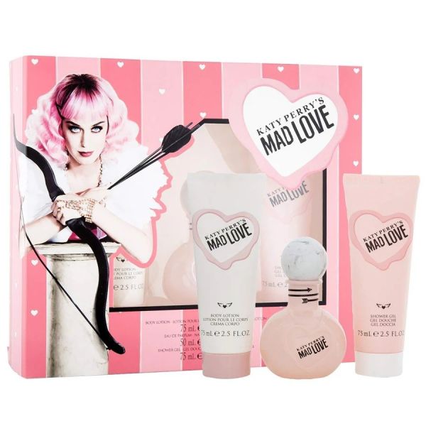 Katy perry katy perry's mad love zestaw woda perfumowana spray 50ml + balsam do ciała 75ml + żel pod prysznic 75ml