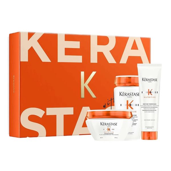 Kerastase nutritive zestaw szampon do włosów 250ml + maska do włosów 200ml + nektar termiczny do włosów 150ml