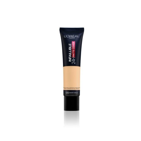 L'oreal paris infallible 32h matte cover foundation długotrwały podkład matujący 135 warm undertone/vanilla 30ml