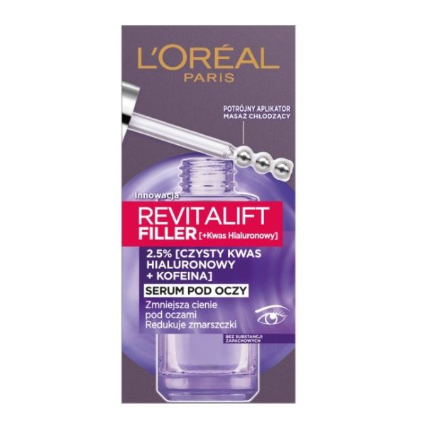 L'oreal paris revitalift filler &lsqb;+kwas hialuronowy&rsqb; serum pod oczy redukujące zmarszczki 20ml