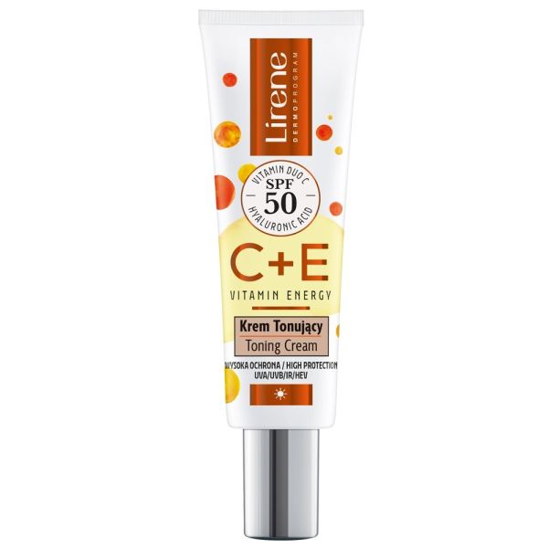 Lirene c+e vitamin energy krem tonujący spf50 30ml