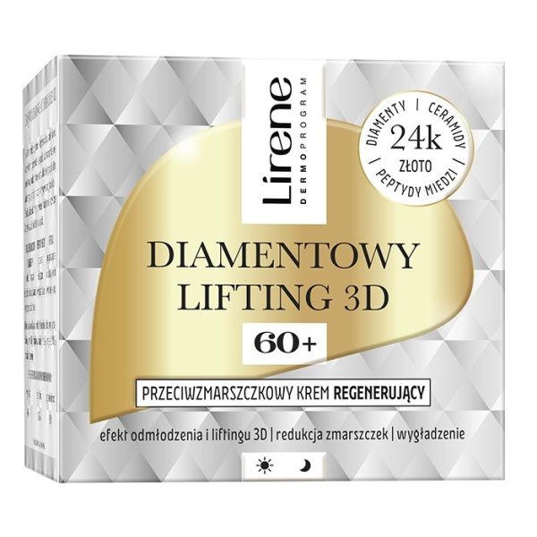 Lirene diamentowy lifting 3d przeciwzmarszczkowy krem regenerujący 60+ 50ml