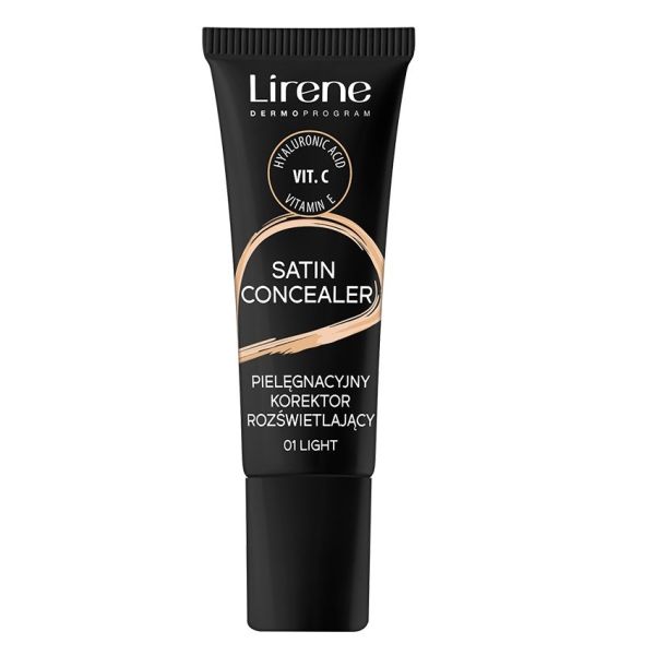 Lirene satin concealer pielęgnacyjny korektor rozjaśniający 01 light 10ml