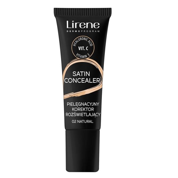 Lirene satin concealer pielęgnacyjny korektor rozjaśniający 02 natural 10ml