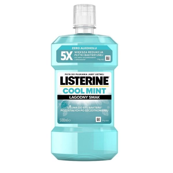 Listerine cool mint płyn do płukania jamy ustnej łagodny smak 500ml