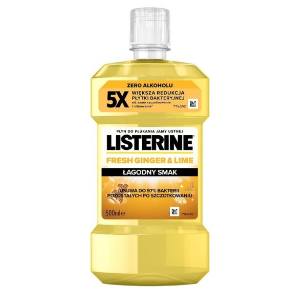 Listerine ginger & lime płyn do płukania jamy ustnej 500ml