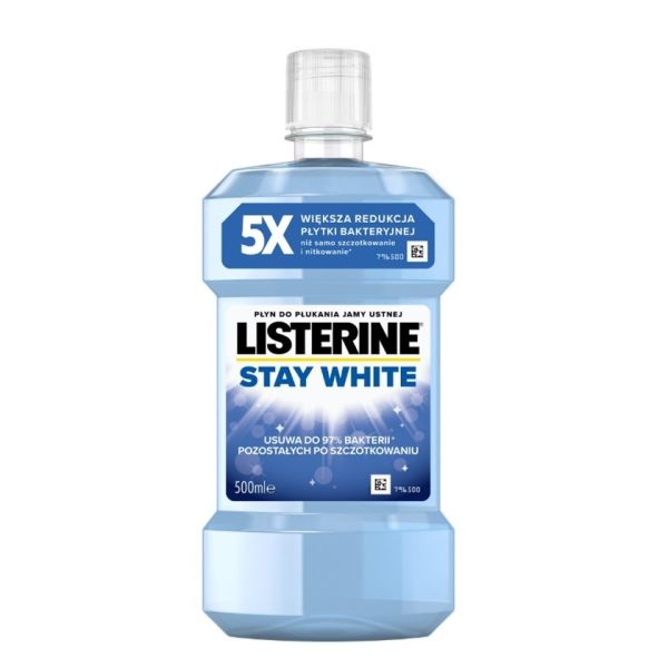 Listerine stay white płyn do płukania jamy ustnej 500ml