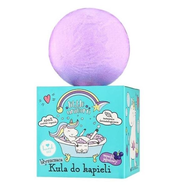 Little unicorn błyszcząca kula do kąpieli jagoda 165g