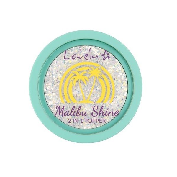 Lovely malibu shine glitterowy topper 2w1 1 2g