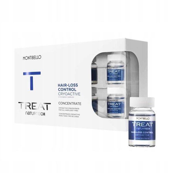 Montibello treat naturtech hair-loss control cryoactive concentrate krioaktywny koncentrat przeciw wypadaniu włosów 10x7ml